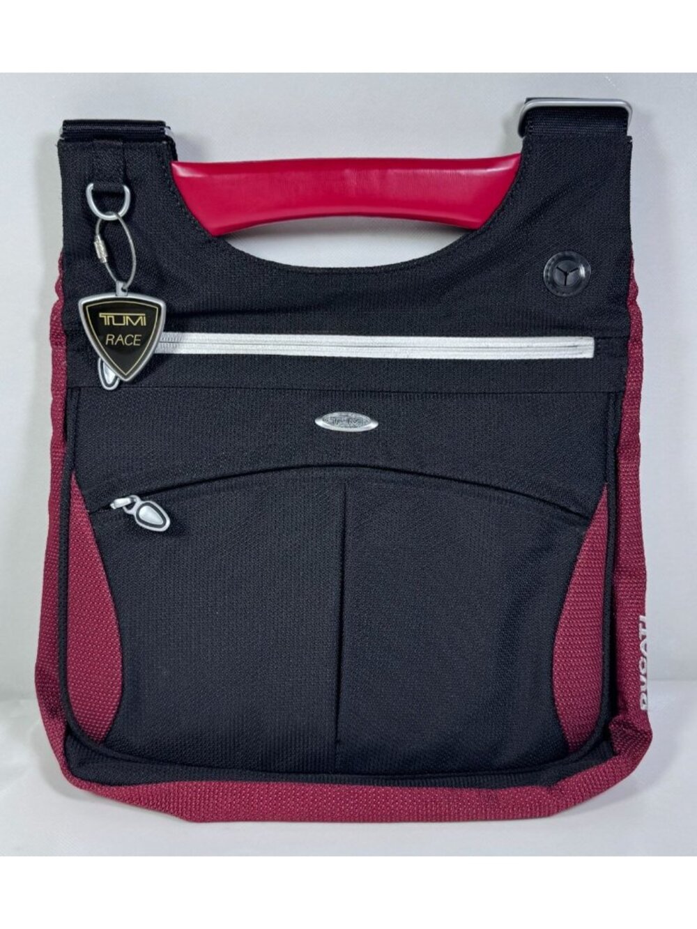 Tumi Ducati Corse T3 Messenger Bag Black Red Crossbody Shoulder Slings 6403RCE